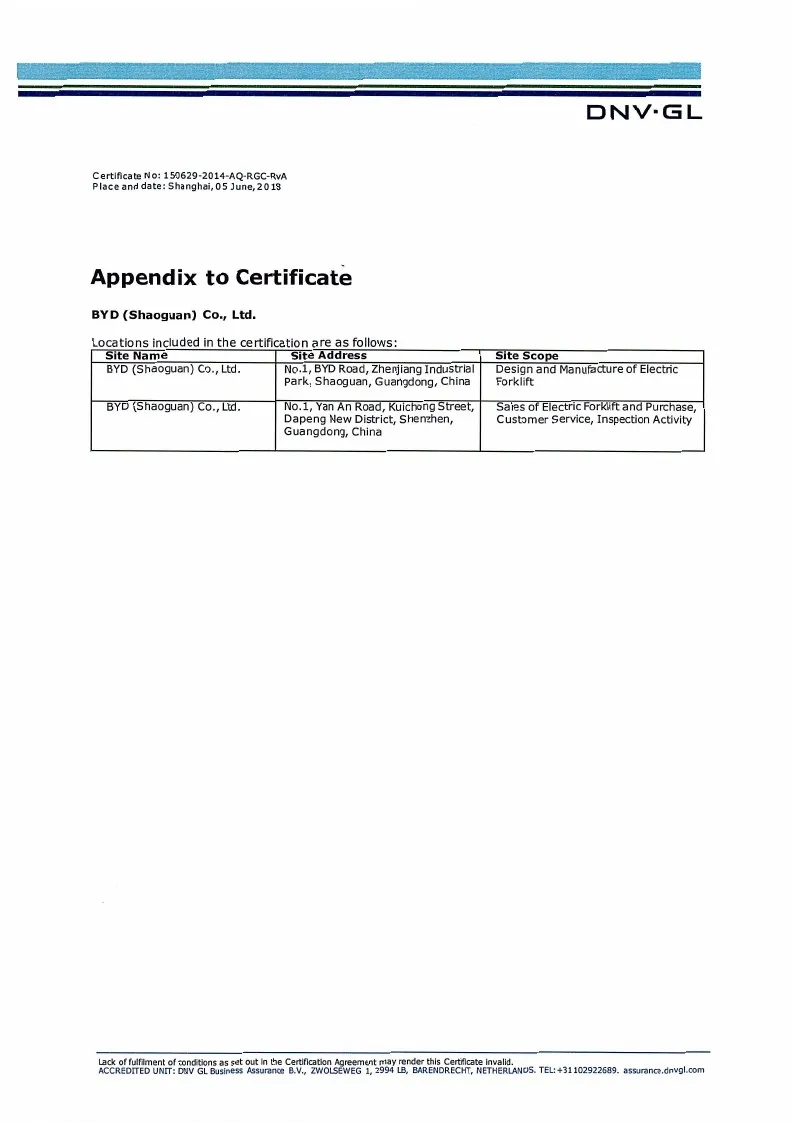 Сертификат системы менеджмента качества - ISO9001: 2015GBT19001-2016 (английский)(фигура1)